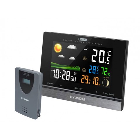 Meteorologinė stotelė (spalvotas LCD) Hyundai WS2303